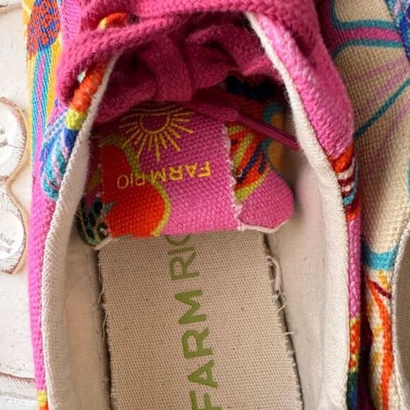 FARM RIO Pink Full Garden Flatform Sneaker SIZE 9.5 - Picture 7 of 9